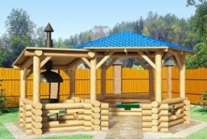 беседка с мангалом беседка из бруса